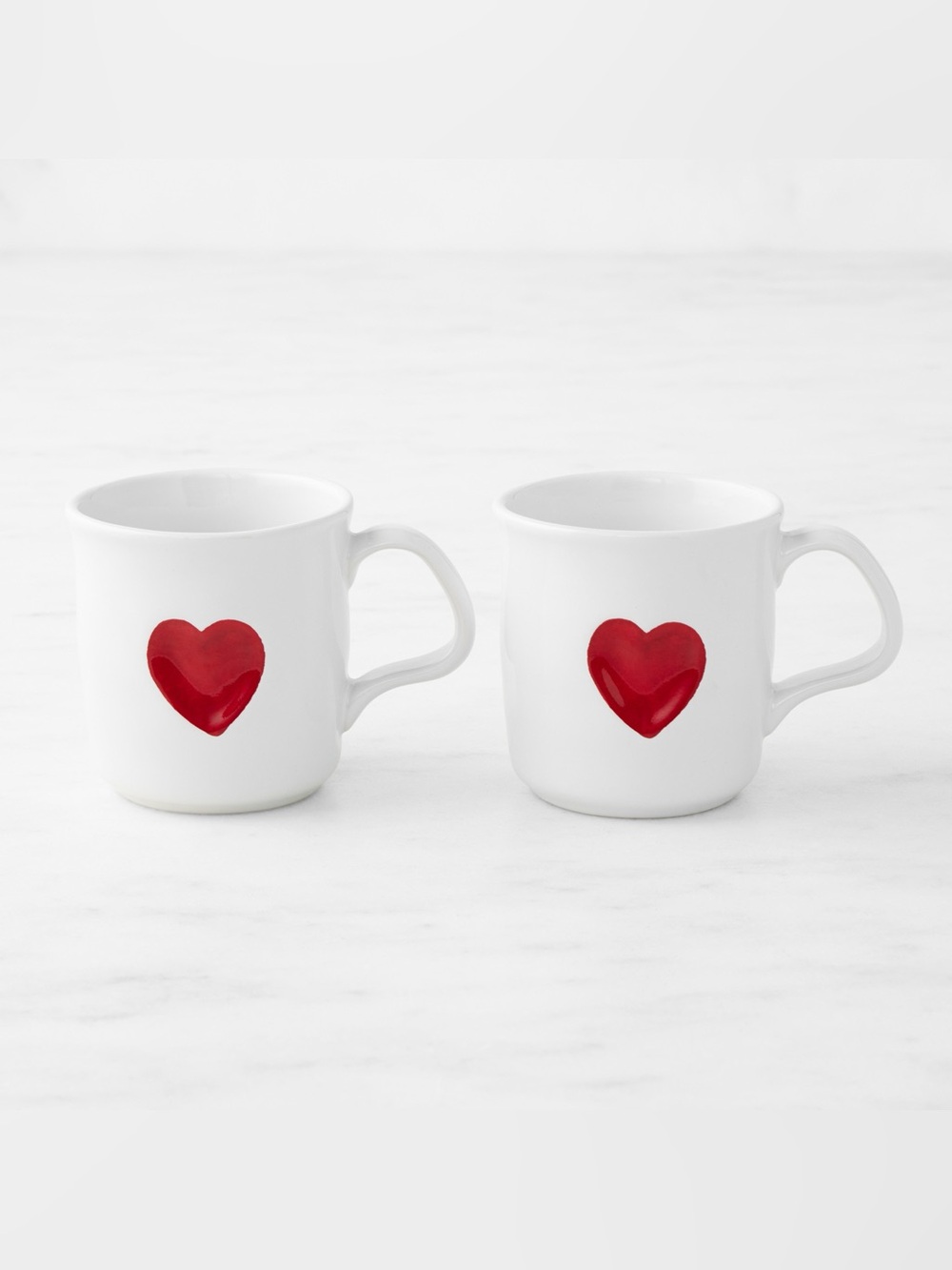 Williams Sonoma Red Heart Mug set of 2